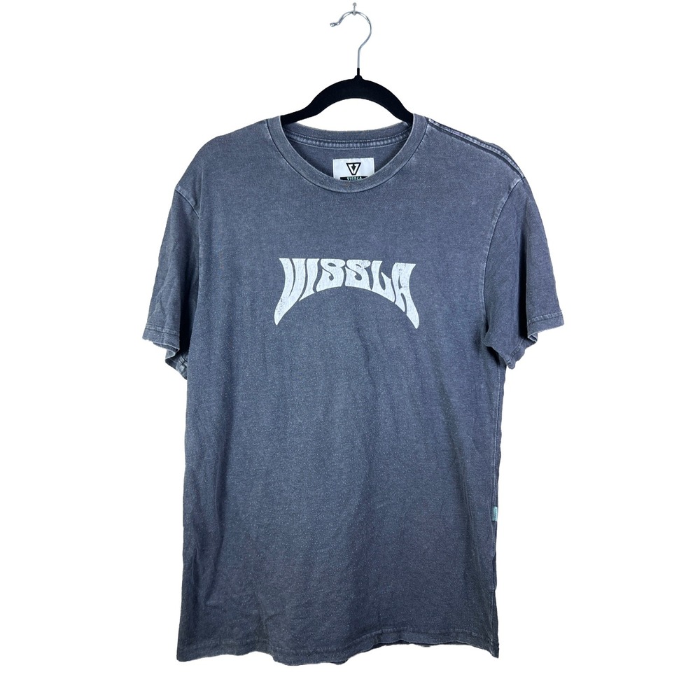 Vissla Mens Medium Charcoal Gray Undead Shred Skeleton Surf Graphic T-Shirt